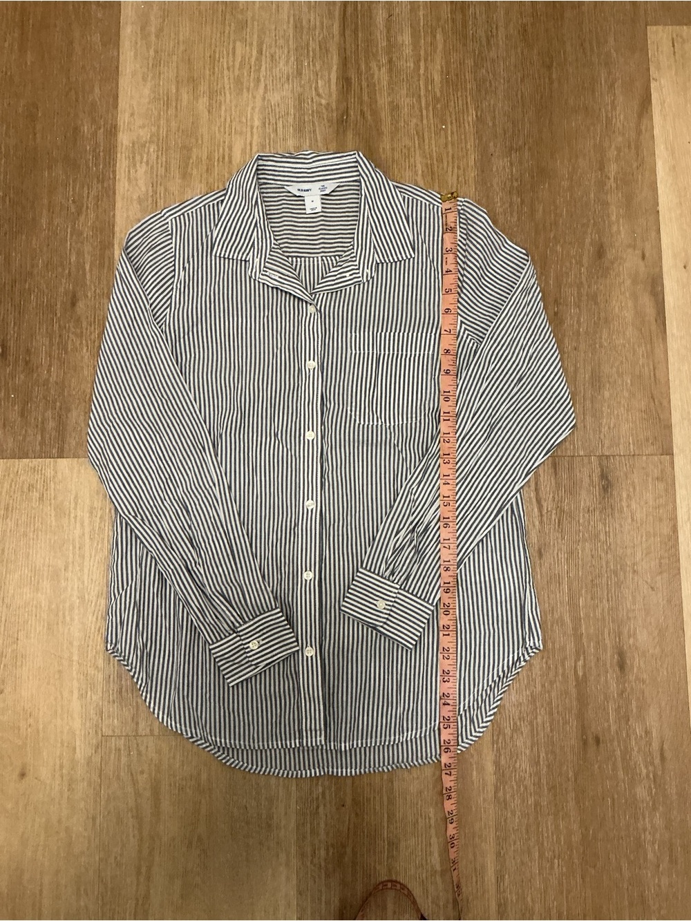 Classic Navy Stripe Button-Up Shirt - old navy